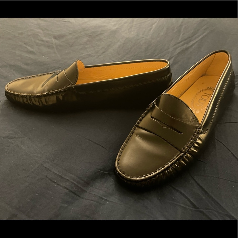Tod's Gommini Leather Driver Penny Loafers - W Size 8